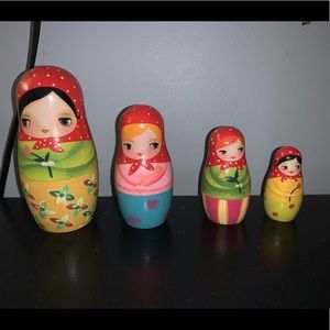 vintage wooden russian dolls